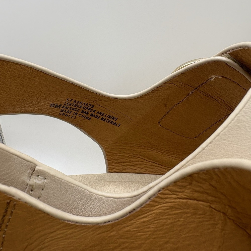 SOFFT FAEDRA Leather Platform Women's Sandals Size 9 Beige - Picture 5 of 6